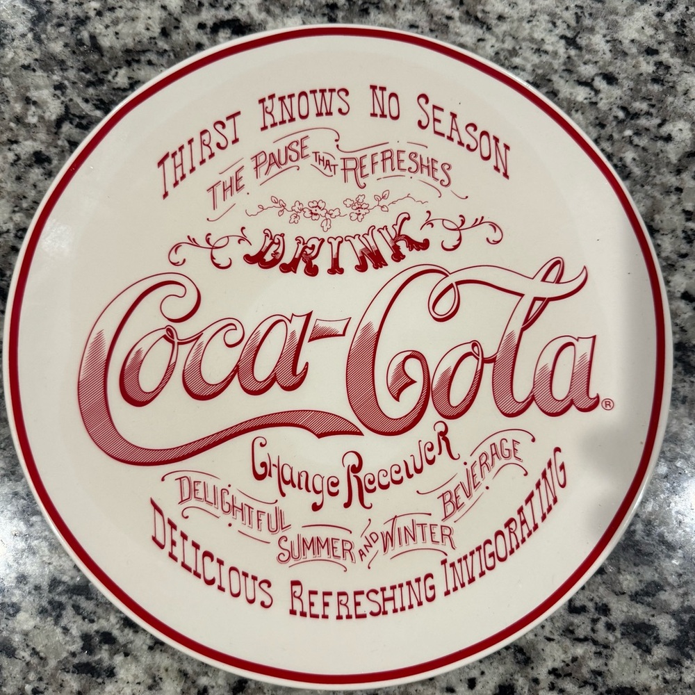 Coca-Cola Cream Ceramic Plate
